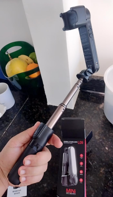 Selfie Stick With LED Light Tripod Telescopic Rod Handheld Gimbal Stabilizer photo review